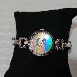 Rumours Women's Quartz Watch Silver 2 Dolphins Yellow Pink Blue‎